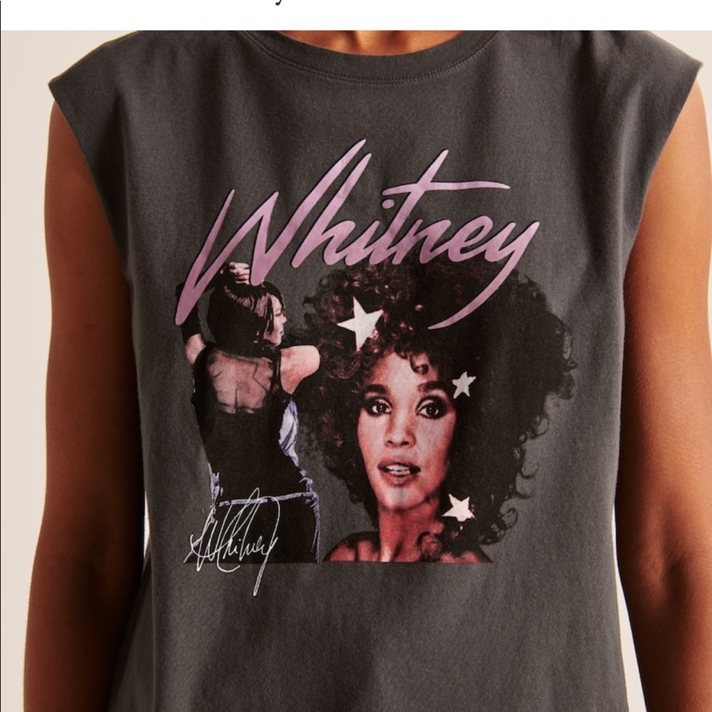 Abercrombie & Fitch Relaxed Whitney Houston Tank Top Size Small NWT - Picture 2 of 5